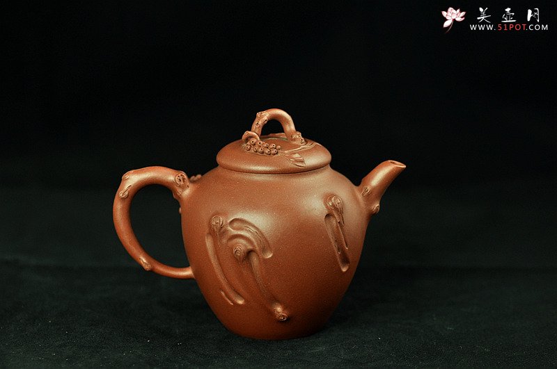 紫砂壶图片：原创花货 文气之作 葡萄宝瓶 孙伟强张新亚合作 丰收喜庆 - 宜兴紫砂壶网