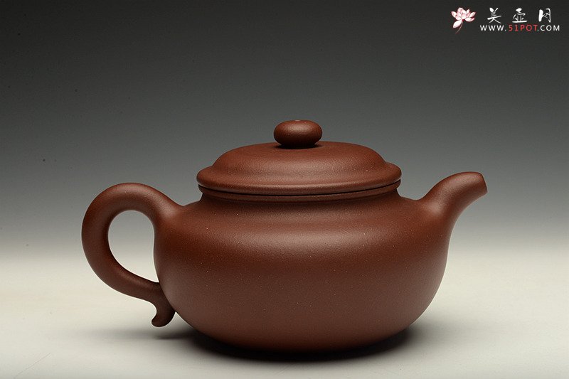 紫砂壶图片：传统器形 端庄大方  纯净黄龙山底槽青 全手仿古 - 宜兴紫砂壶网