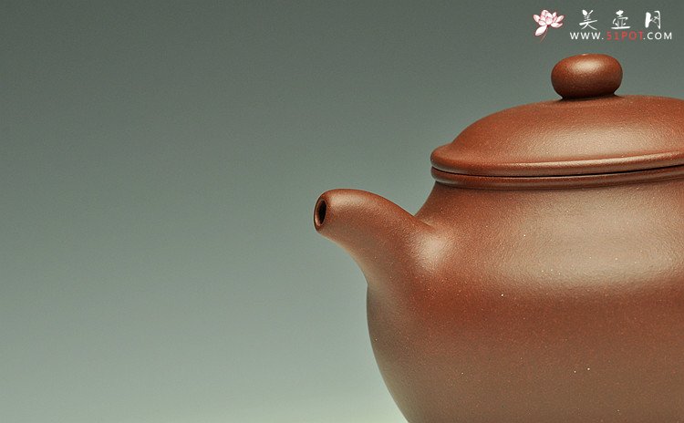 紫砂壶图片：敦厚耐品  古朴典雅  全手莲子 - 宜兴紫砂壶网