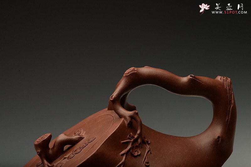 紫砂壶图片：似龟似桩 气韵流畅 精品 全手长寿梅桩 吉祥如意 - 宜兴紫砂壶网