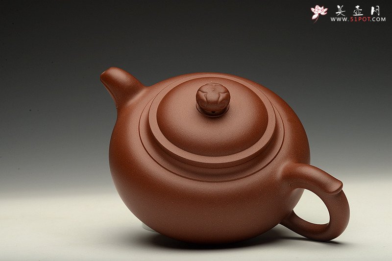 紫砂壶图片：精工实力派储俊伟代表作 厚雅飘逸  全手处处如意 - 宜兴紫砂壶网