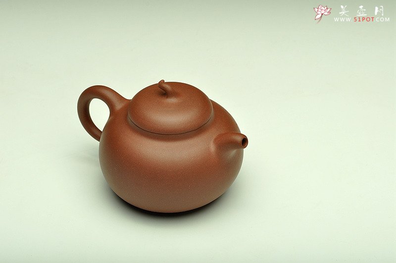 紫砂壶图片：家藏老紫泥 极易泡养~ 敦厚可人  全手茄段 - 宜兴紫砂壶网