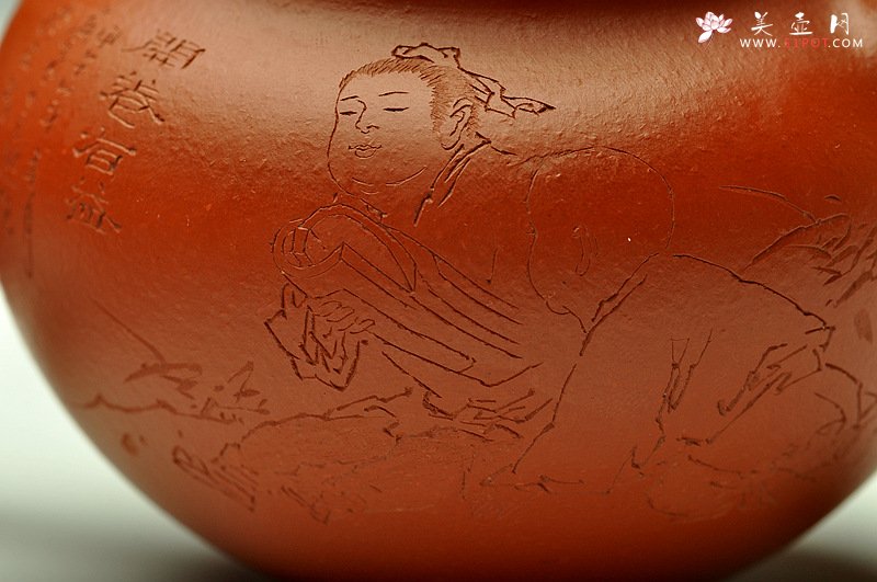 紫砂壶图片：张云熙精品之作 端庄秀雅 朱泥掇子 室静观书~ - 宜兴紫砂壶网