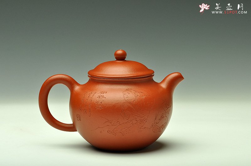 紫砂壶图片：张云熙精品之作 端庄秀雅 朱泥掇子 室静观书~ - 宜兴紫砂壶网