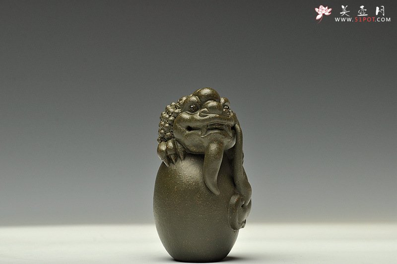 紫砂壶图片：做工精致 神态细腻~ 如意绿龙 - 宜兴紫砂壶网