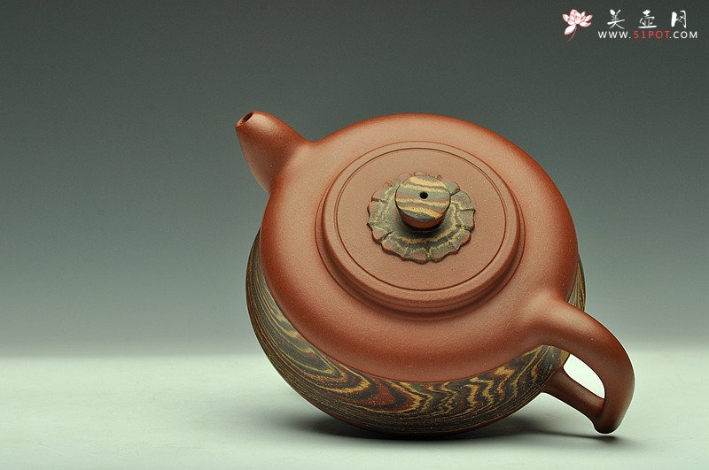 紫砂壶图片：国工闵祥君作品 习习清风引碧云 通透绞泥 全手碧云 古韵十足 - 宜兴紫砂壶网