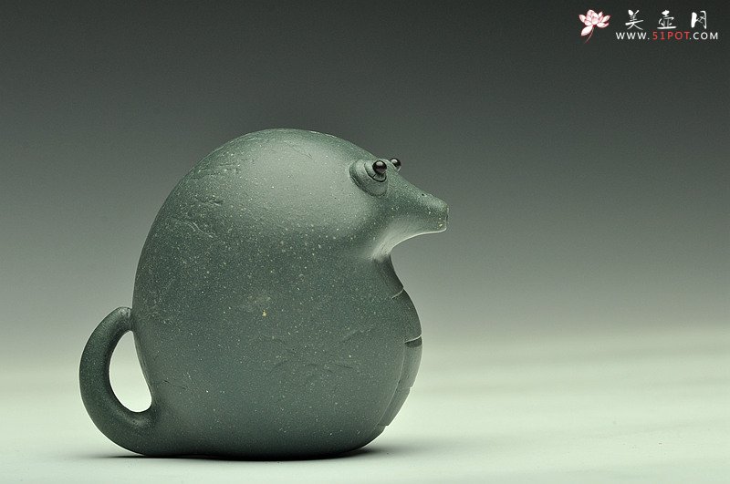 紫砂壶图片：全手茶宠 文房水注 可爱萌宠 绿泥灵蛇 - 宜兴紫砂壶网