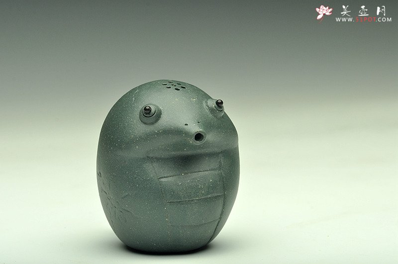 紫砂壶图片：全手茶宠 文房水注 可爱萌宠 绿泥灵蛇 - 宜兴紫砂壶网