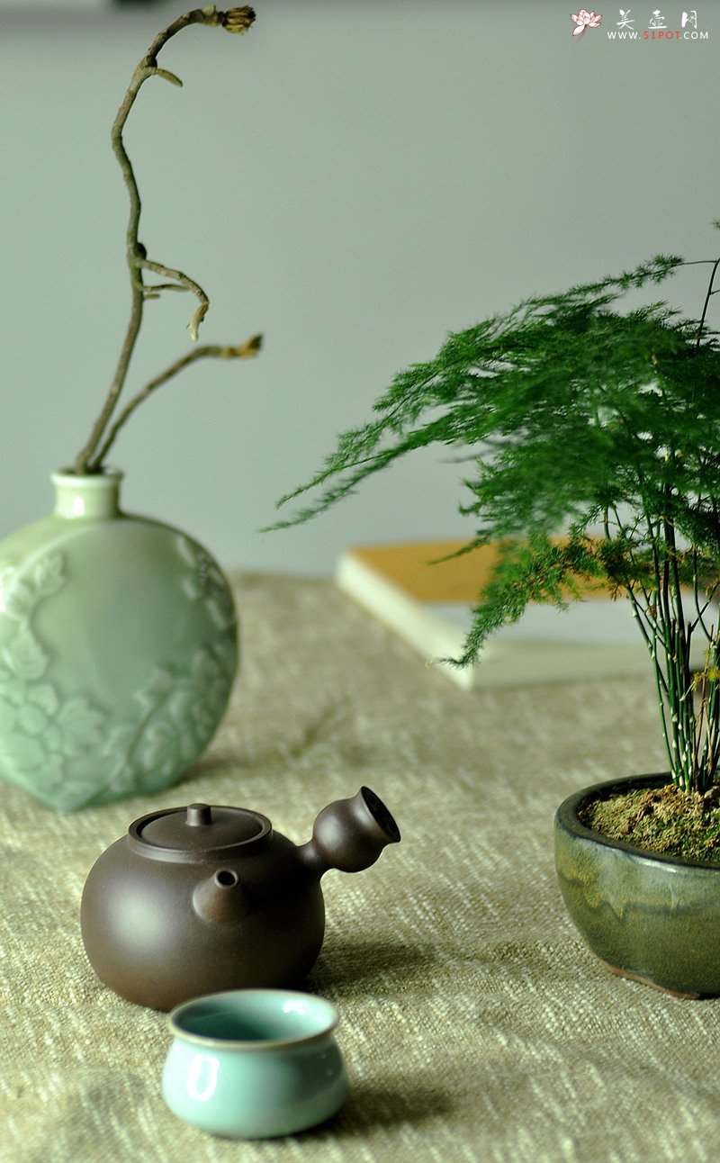 紫砂壶图片：金钱镂空~ 煮茶品茗 侧把巨轮 夏日风情~  电陶炉烧水 - 宜兴紫砂壶网