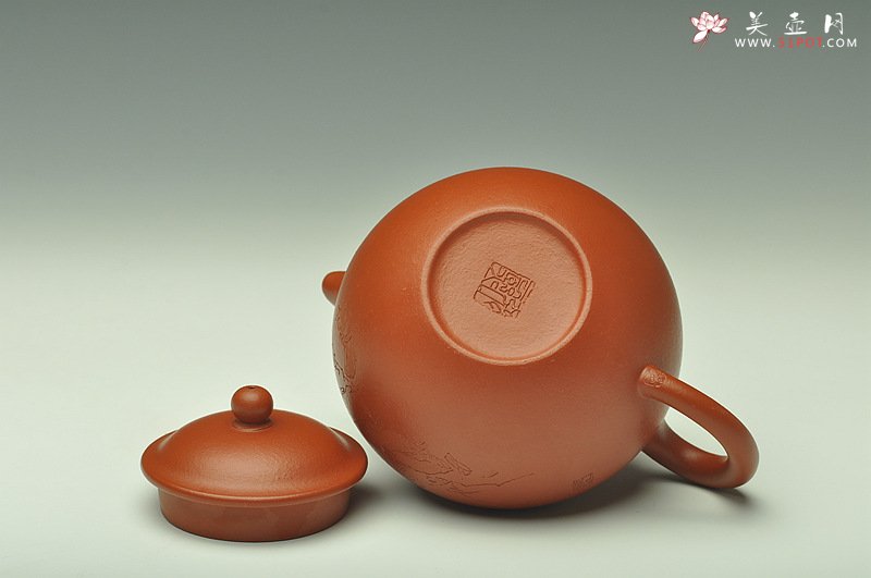 紫砂壶图片：张云熙精品之作 端庄秀雅 朱泥掇子 室静观书~ - 宜兴紫砂壶网