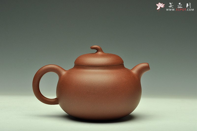 紫砂壶图片：家藏老紫泥 极易泡养~ 敦厚可人  全手茄段 - 宜兴紫砂壶网