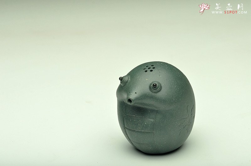 紫砂壶图片：全手茶宠 文房水注 可爱萌宠 绿泥灵蛇 - 宜兴紫砂壶网