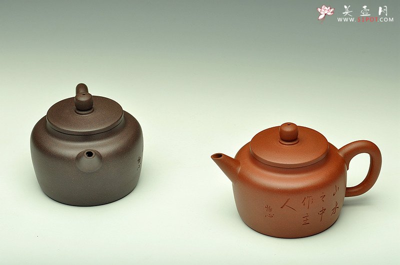 紫砂壶图片：美壶特惠 山水之中作主人 摹古剑流德中对壶 茶人最爱~价格为单款 - 宜兴紫砂壶网