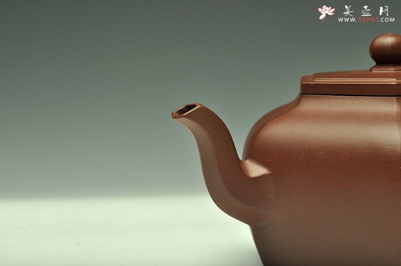 紫砂壶图片：强强联合 陈宏林精心装饰 飘逸灵动 全手大逸公六方 - 宜兴紫砂壶网