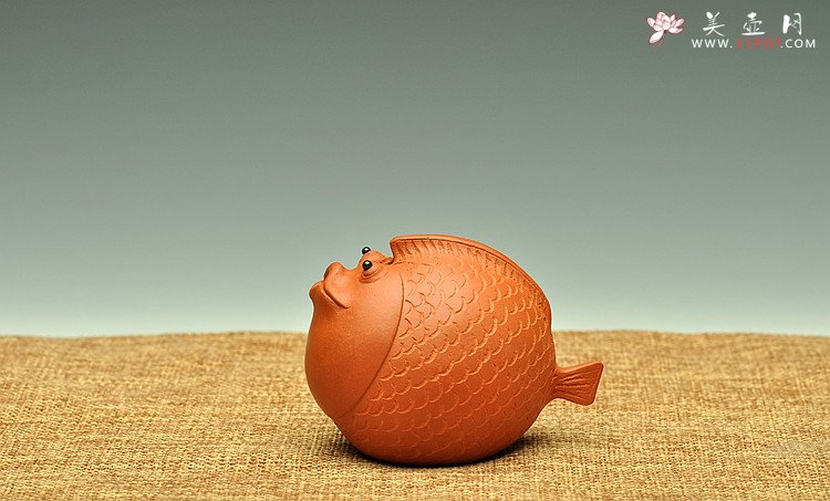 紫砂壶图片：全手茶宠 文房水注 年年有余   - 宜兴紫砂壶网