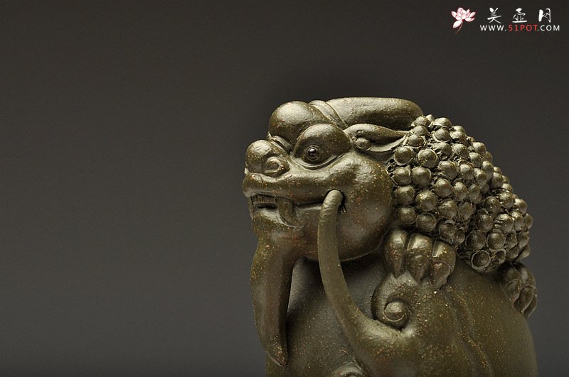 紫砂壶图片：做工精致 神态细腻~ 如意绿龙 - 宜兴紫砂壶网