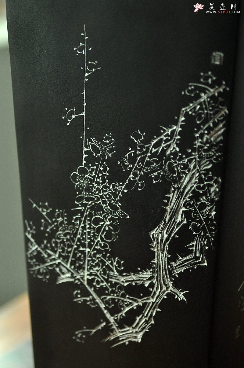 紫砂壶图片：陆逸舟近作 文房雅物~ 全手四方瓶 - 宜兴紫砂壶网