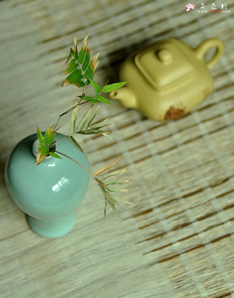 紫砂壶图片：文气小壶 器形端庄周正 本绿小传炉 - 宜兴紫砂壶网