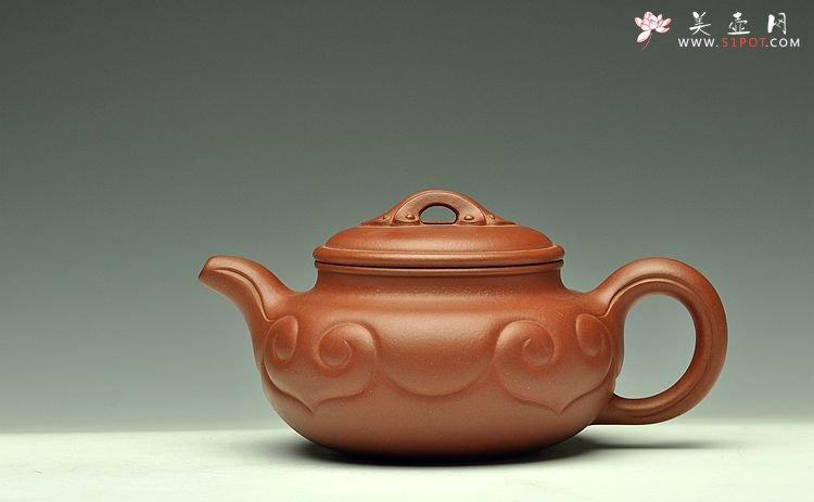 紫砂壶图片：线条流畅 精工典范 红皮龙称心如意 壶中贵妃 - 宜兴紫砂壶网