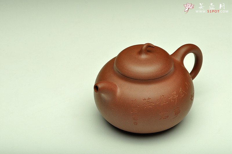 紫砂壶图片：家藏老紫泥 极易泡养~ 敦厚可人  全手茄段 - 宜兴紫砂壶网