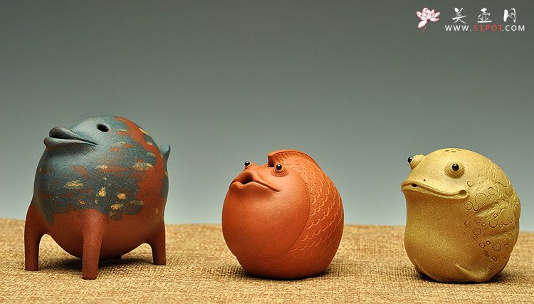 紫砂壶图片：全手茶宠 文房水注 年年有余   - 宜兴紫砂壶网