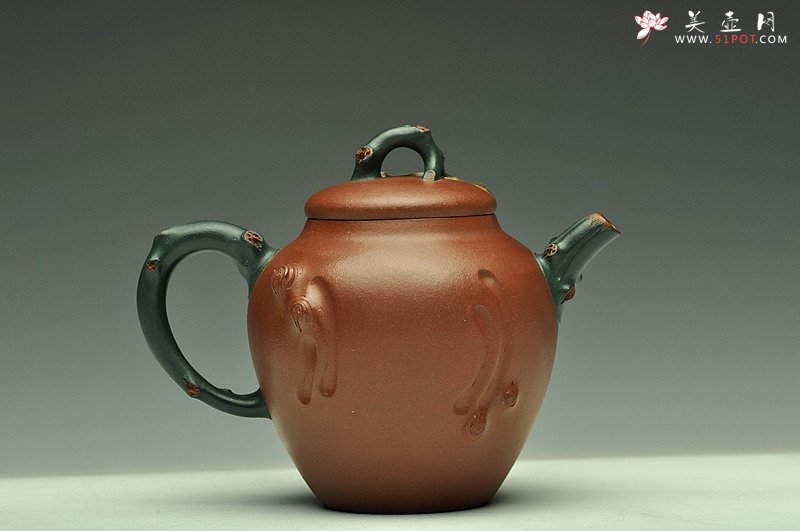 紫砂壶图片：三色装饰 贴塑精彩~ 桂花香二式 孙伟强张新亚合作 - 宜兴紫砂壶网