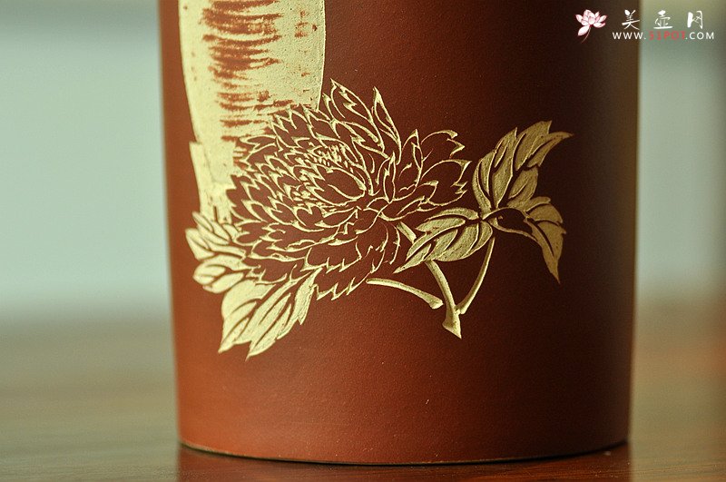 紫砂壶图片：雅室 陆轶舟精心装饰 吉祥帽筒一对 文气耐品~ - 宜兴紫砂壶网