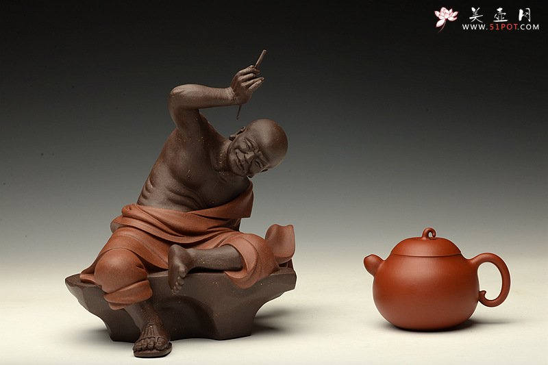 紫砂壶图片：原矿纯朱泥 不接受预定 娇艳可人 全手小苹果 于洪霞老师随兴而作 - 宜兴紫砂壶网