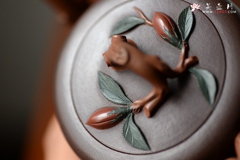 紫砂壶图片：那些花儿之月季和映山红~ 精品重器 - 宜兴紫砂壶网