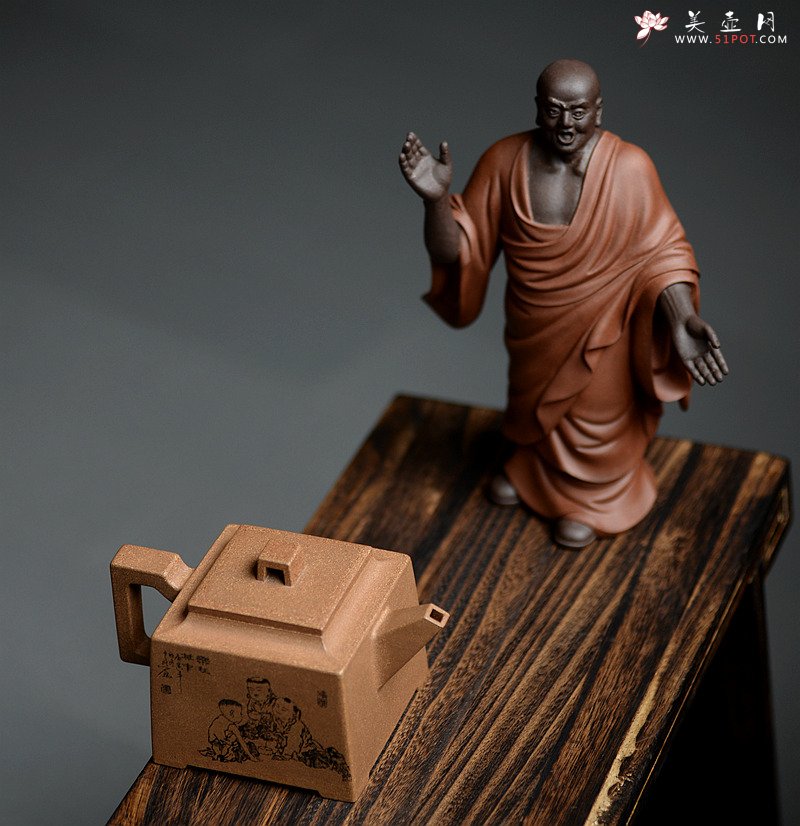 紫砂壶图片：精品老段 古韵十足 挺拔刚劲 全手镶片 中正壶 - 宜兴紫砂壶网