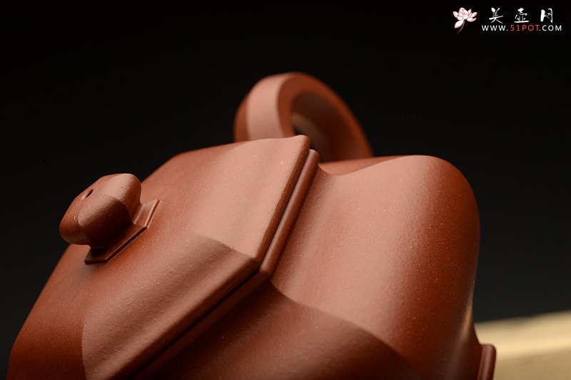 紫砂壶图片：温润如玉  全手六方水扁 线条流畅  - 宜兴紫砂壶网