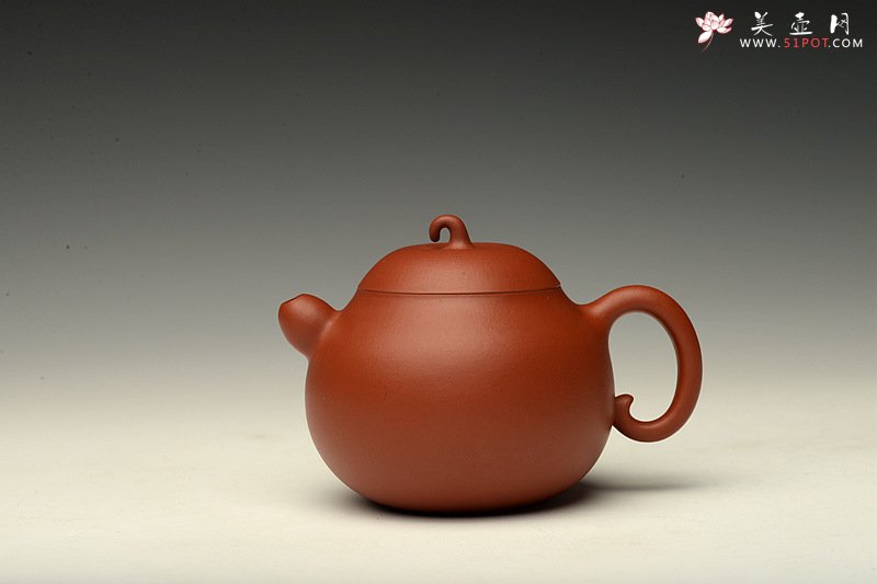 紫砂壶图片：原矿纯朱泥 不接受预定 娇艳可人 全手小苹果 于洪霞老师随兴而作 - 宜兴紫砂壶网