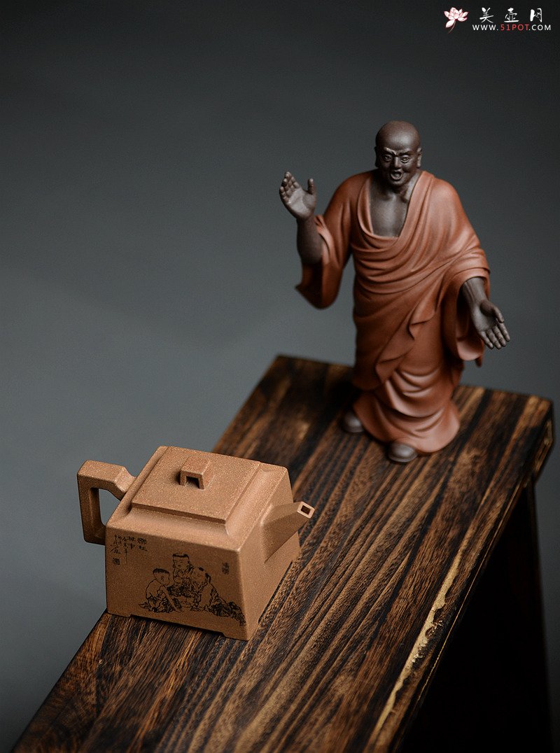 紫砂壶图片：历时两年创作~王健扛鼎之作十八罗汉之论道罗汉和说法罗汉~ - 宜兴紫砂壶网