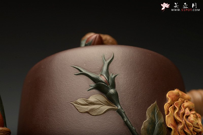 紫砂壶图片：那些花儿之月季花~ 精品重器 大美无言o(∩_∩)o  - 宜兴紫砂壶网