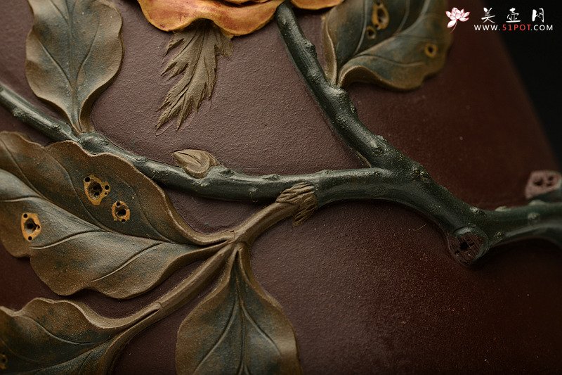 紫砂壶图片：那些花儿之月季和映山红~ 精品重器 - 宜兴紫砂壶网