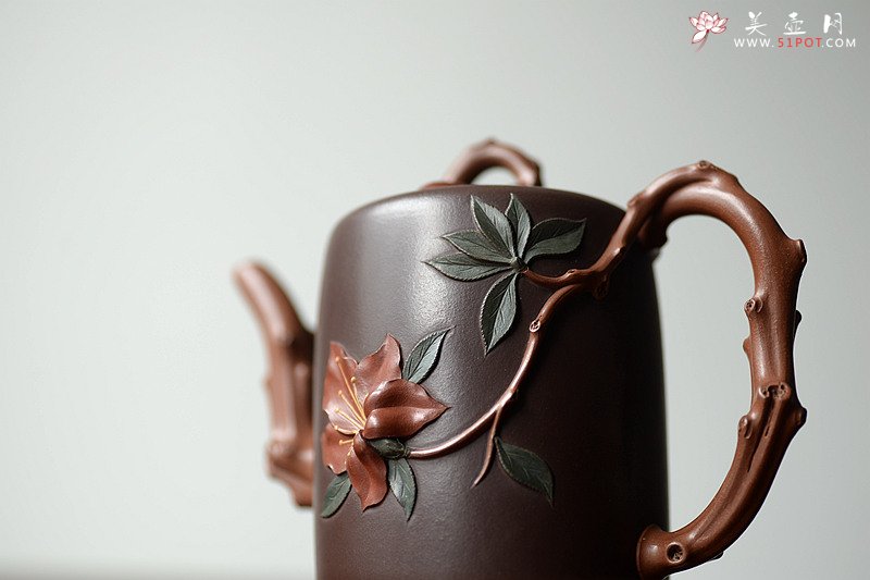 紫砂壶图片：那些花儿之月季和映山红~ 精品重器 - 宜兴紫砂壶网