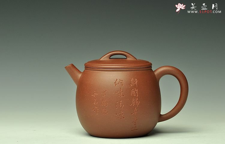 紫砂壶图片：和石装饰  全手米仓 实用精品 - 宜兴紫砂壶网