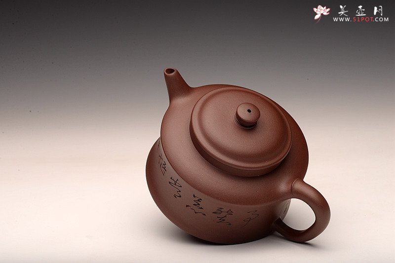 紫砂壶图片：强强联合 曲峰经典作品  全手玉龙禅锺 陆轶舟装饰 - 宜兴紫砂壶网