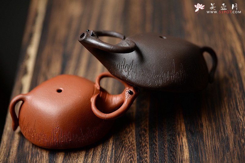 紫砂壶图片：施奇华最新文房水滴 好玩的茶宠 ~一对水牛o(∩_∩)o  - 宜兴紫砂壶网