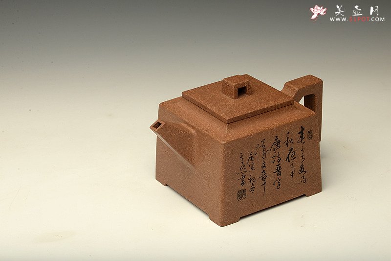 紫砂壶图片：精品老段 古韵十足 挺拔刚劲 全手镶片 中正壶 - 宜兴紫砂壶网