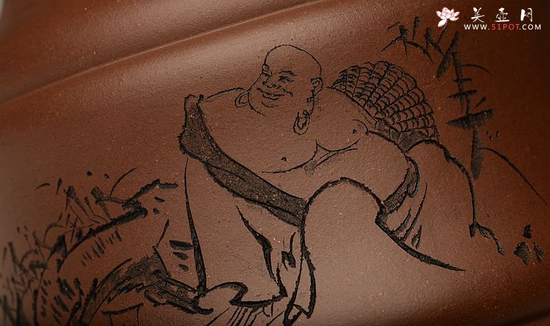 紫砂壶图片：竹鼎 文房茶叶罐 刻绘精致 造型新颖 - 宜兴紫砂壶网