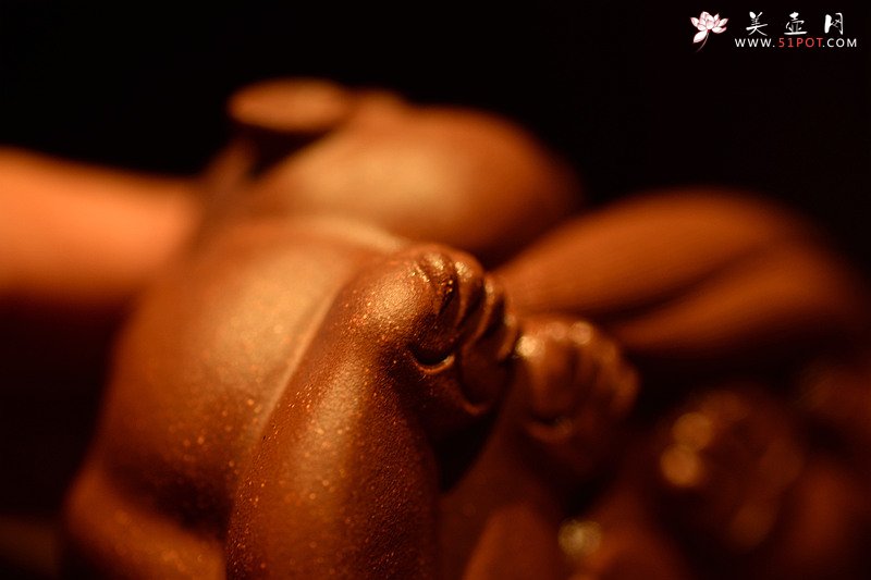 紫砂壶图片：栩栩如生 睡狸o(∩_∩)o  精品茶宠 - 宜兴紫砂壶网