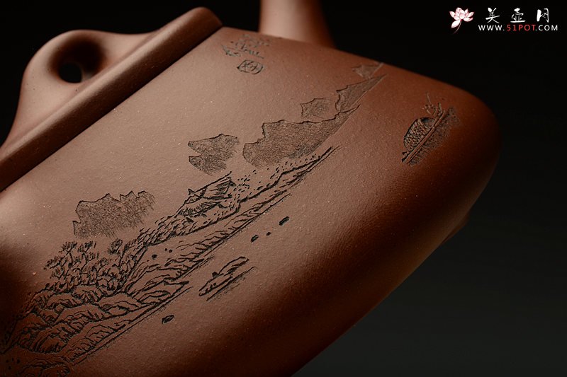 紫砂壶图片：通景山水之子冶石瓢 且品一壶山水 - 宜兴紫砂壶网