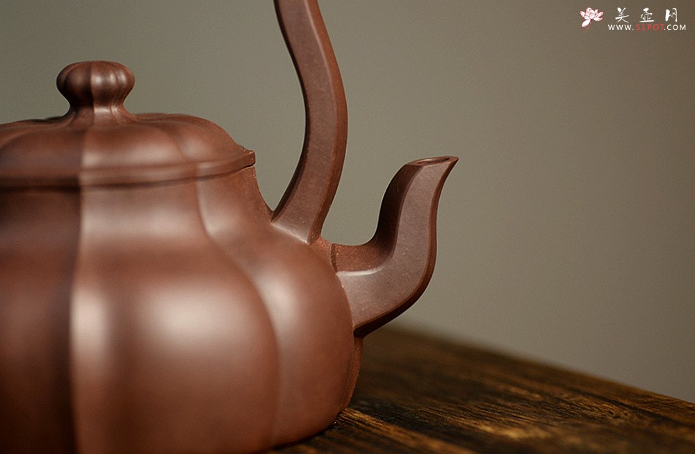 紫砂壶图片：筋囊实力派蔡旭伟力作  大美肌理 张力十足 全手星月提梁 - 宜兴紫砂壶网