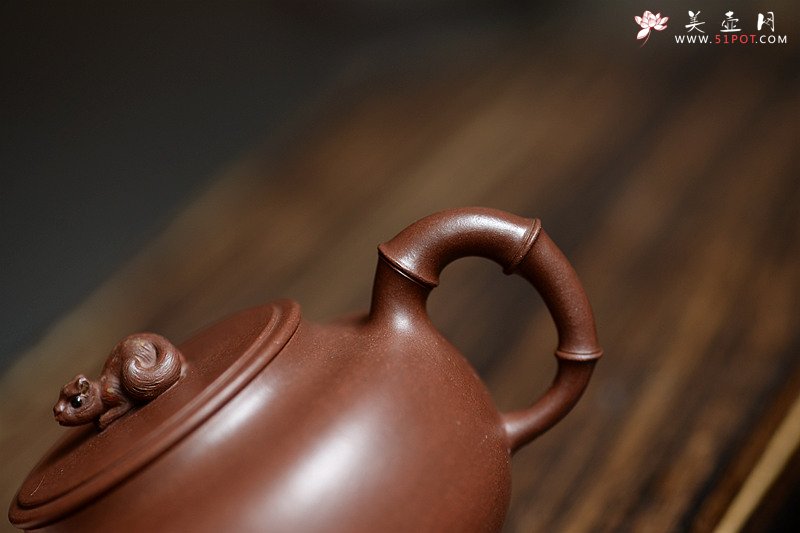 紫砂壶图片：大口实用 憨厚可人 全手竹趣 创意花货 - 宜兴紫砂壶网
