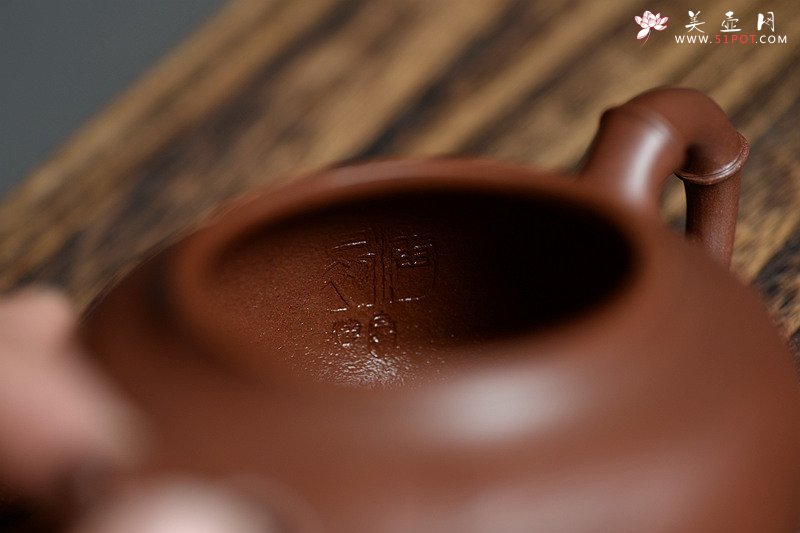 紫砂壶图片：大口实用 憨厚可人 全手竹趣 创意花货 - 宜兴紫砂壶网