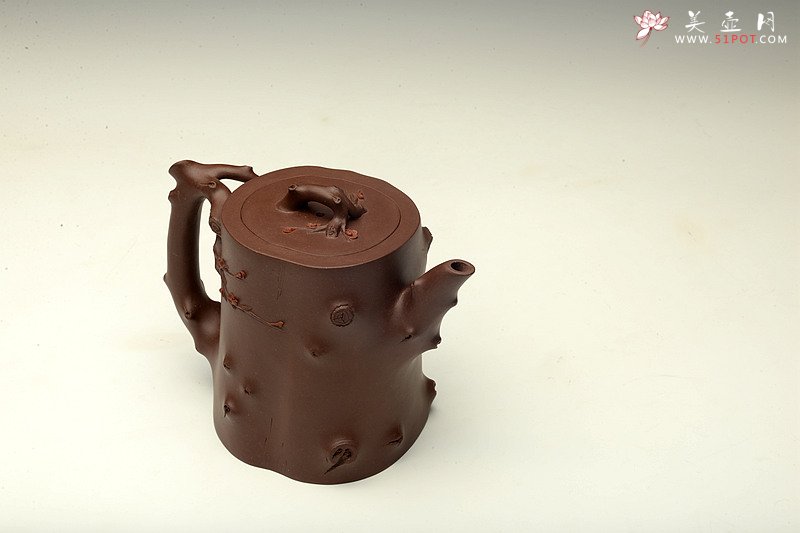 紫砂壶图片：单志萍甲午力作 铮铮铁骨 全手精品 傲雪红梅套组 挺拔俊秀 - 宜兴紫砂壶网