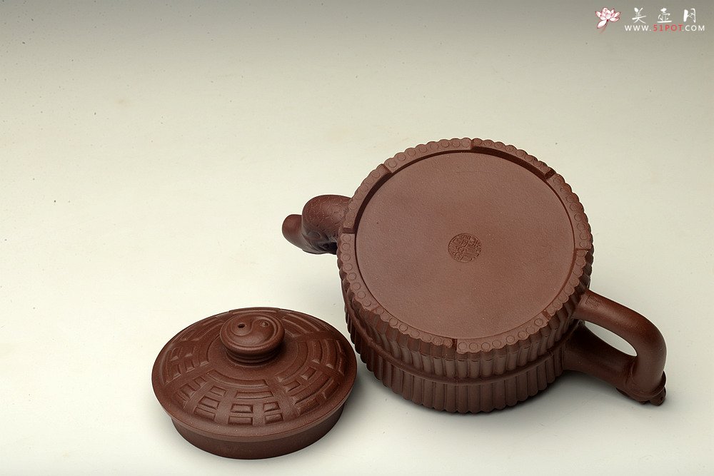 紫砂壶图片：传统经典  大亨八卦龙头一捆竹  于一器之中 盛载天下乾坤... - 宜兴紫砂壶网