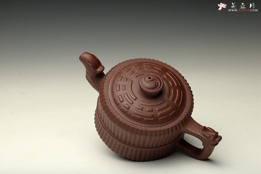 紫砂壶图片：传统经典  大亨八卦龙头一捆竹  于一器之中 盛载天下乾坤... - 宜兴紫砂壶网