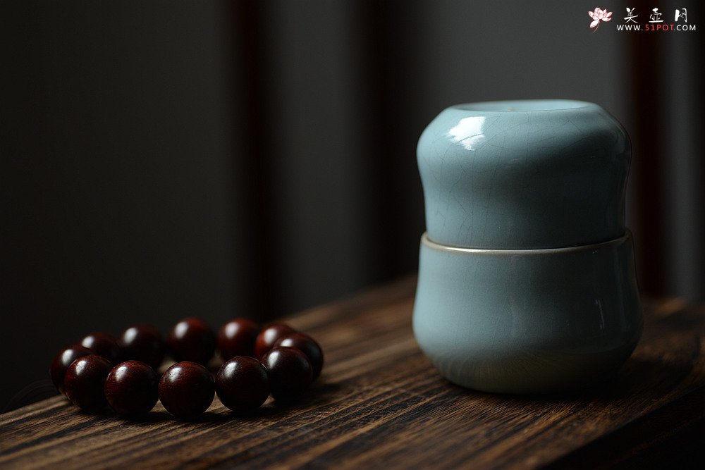 紫砂壶图片：正宗汝州汝瓷  烧出天空的颜色o(∩_∩)o  手工圆融杯 香插 完美支钉烧 - 宜兴紫砂壶网